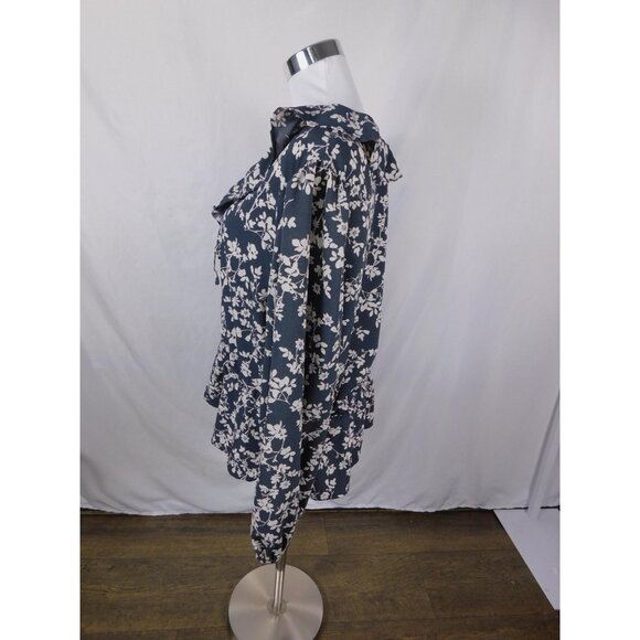 Old Navy Floral Peplum Blouse 2XL - Ruffle V-Neck - Excellent - Witchcore Earth - Picture 5 of 12